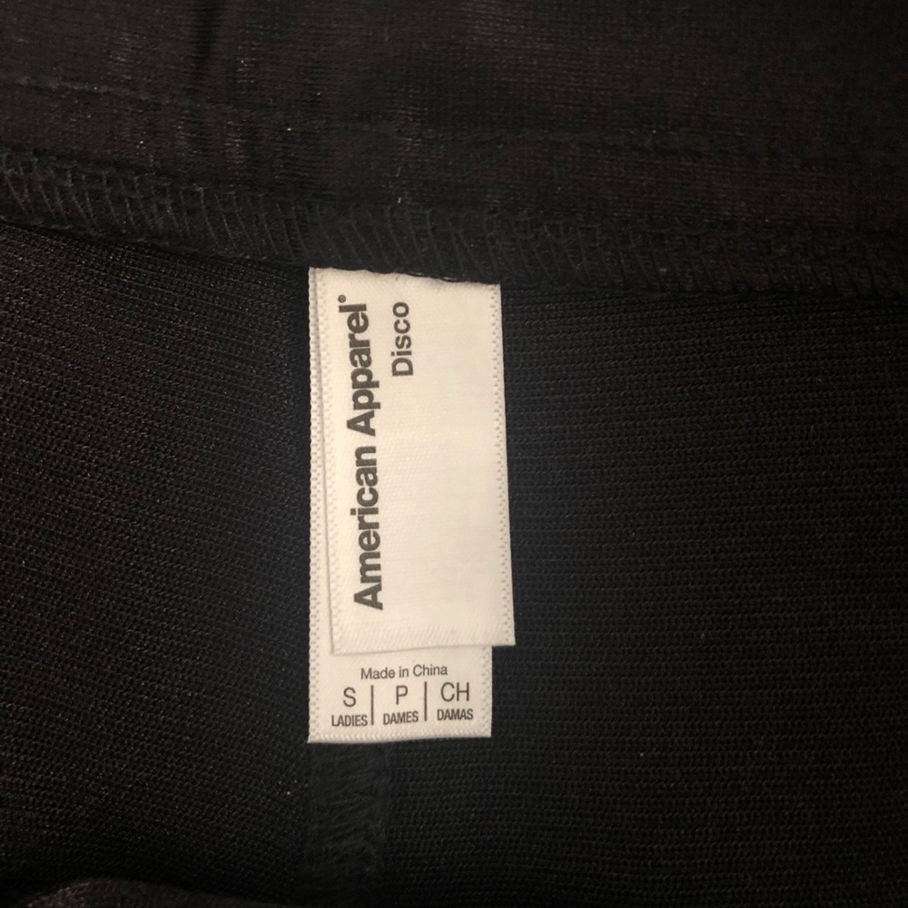 American Apparel Black Faux Leather High-Waist Leggings - Picture 5 of 7